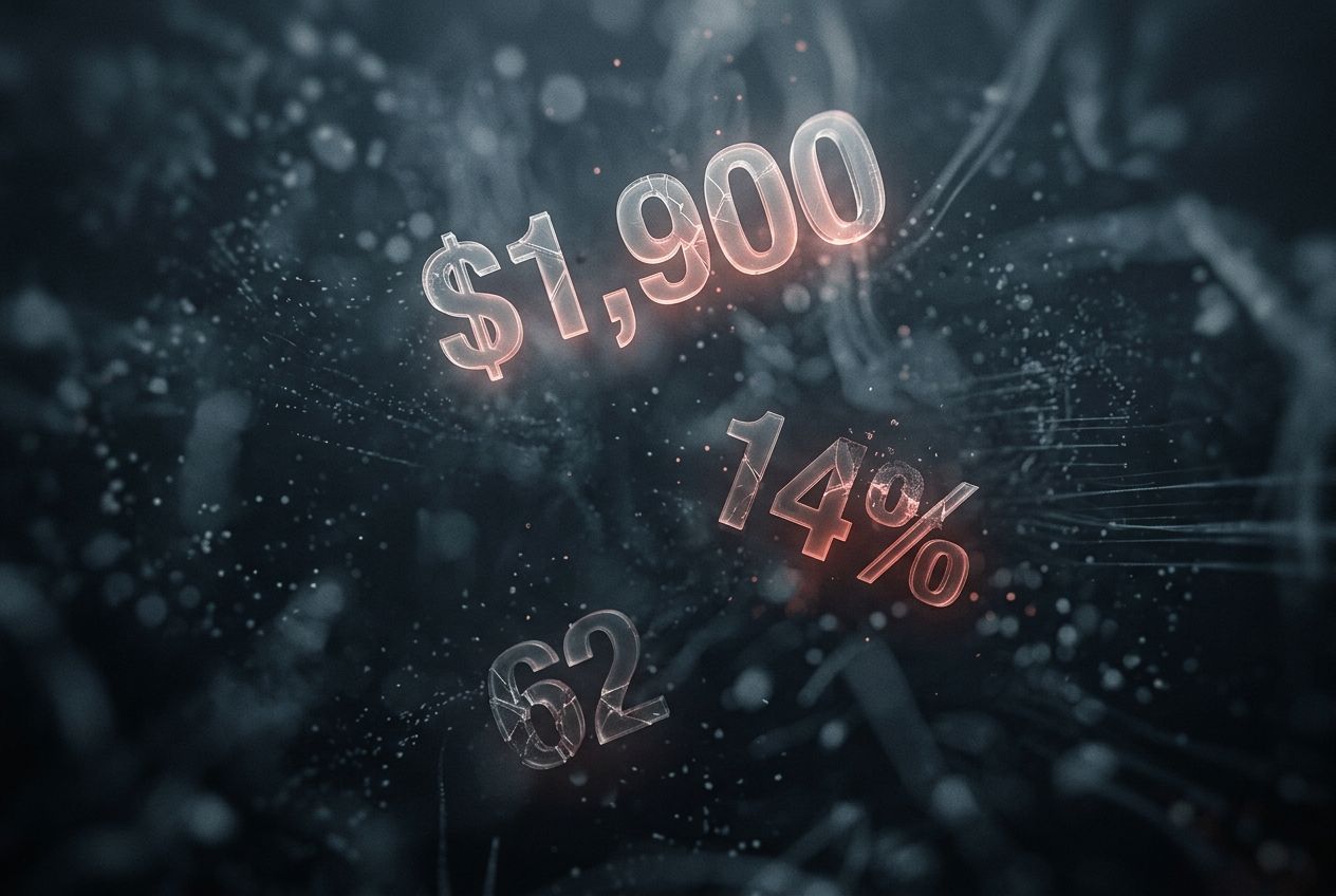 Surreal data art displaying the costs and metrics of a bad domain acquisition