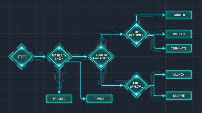 Decision flowchart showing how to choose between template AI code generating AI and purpose-built generators based on project requirements