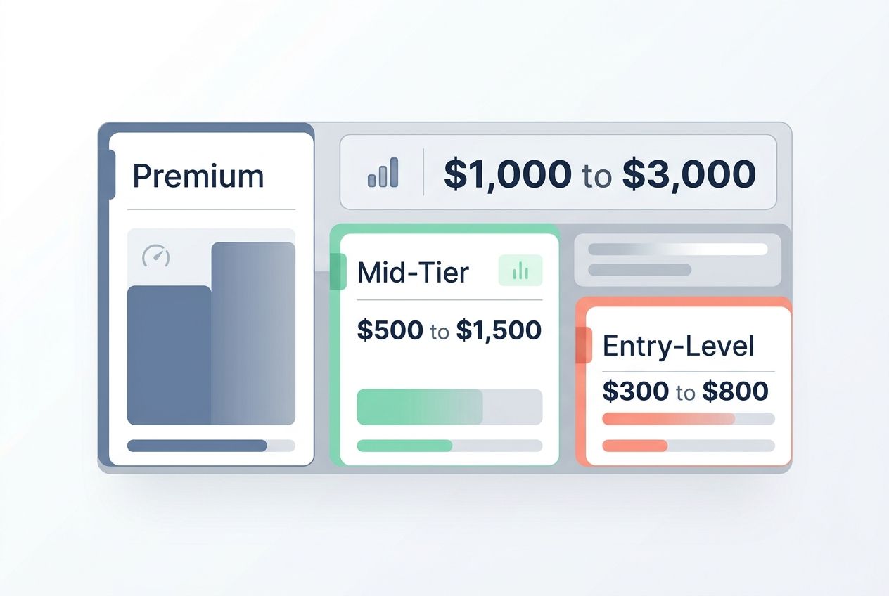 A digital chart categorizing premium, mid-tier, and entry-level niches by monthly rent