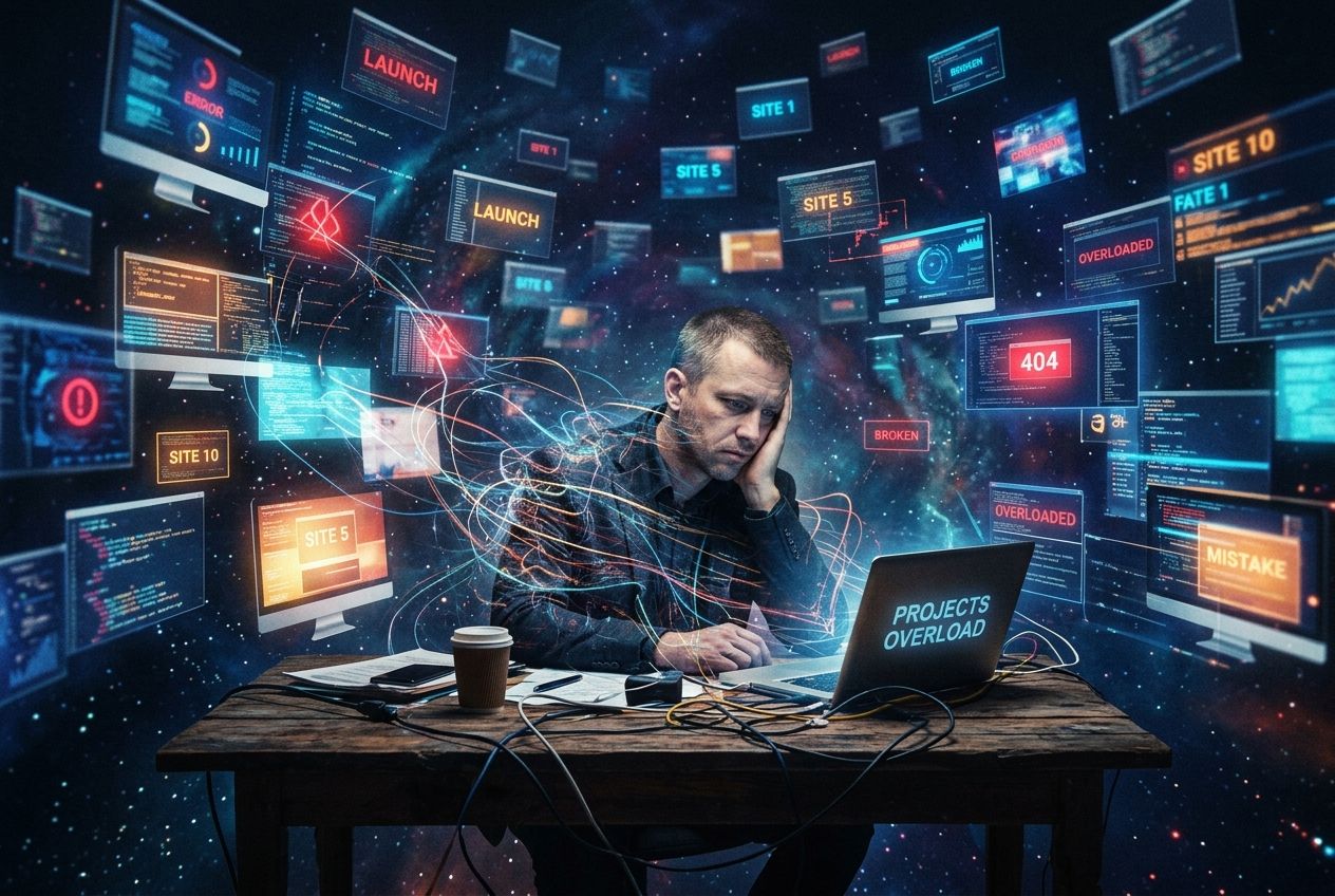 Operator overwhelmed by launching too many websites at once